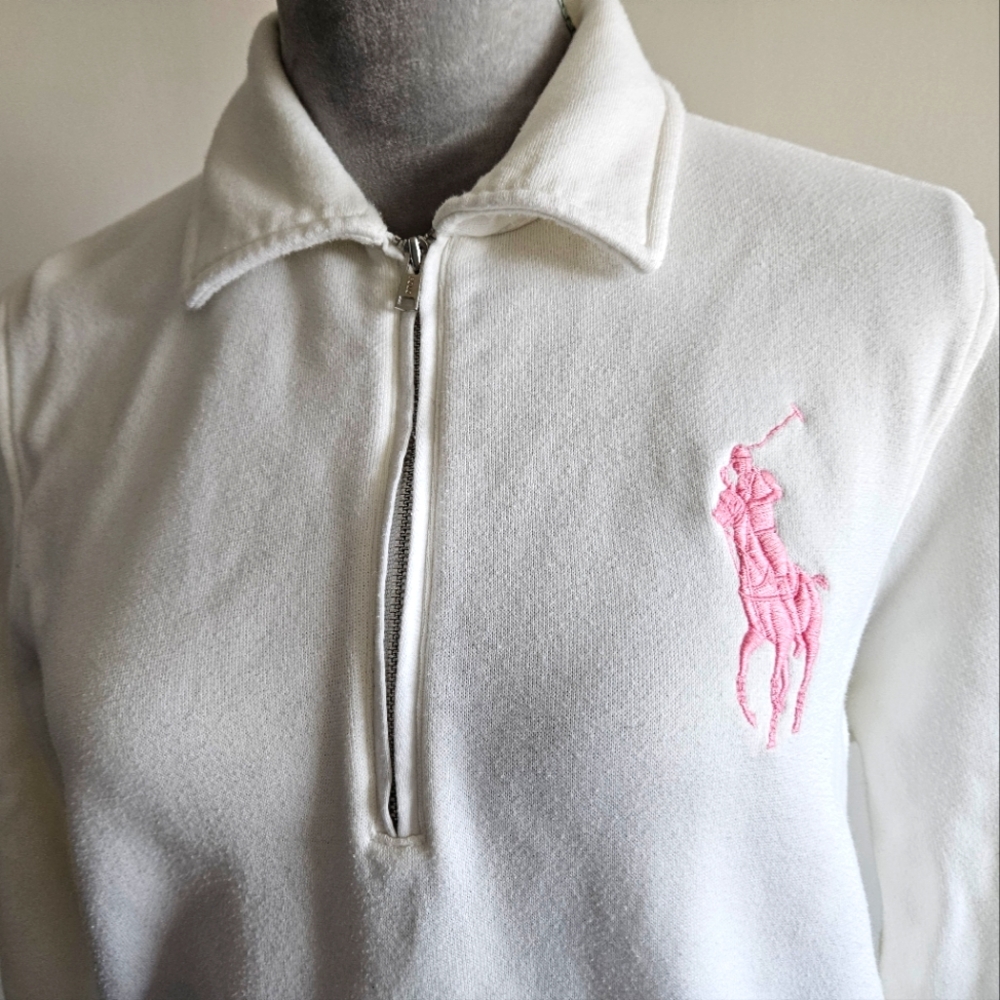 RL BLACK LABEL - Pink Polo Sweatshirt White - Picture 5 of 13